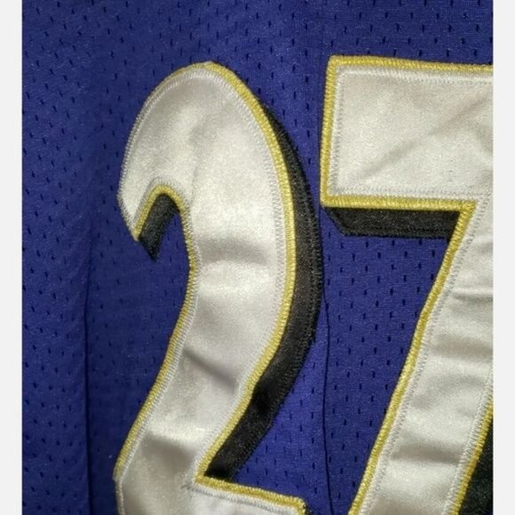Baltimore Ravens #27 RAY RICE Reebok NFL Jersey Stitched YOUTH LARGE preowned - Picture 6 of 11